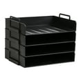 thumbnail image 6 of Mind Reader Stackable Paper Tray, Desktop Organizer, File Storage, Office, Plastic, 13.75"L x 10"W x 10.75"H, 4 Pcs., Black, 6 of 7