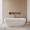 thumbnail image 2 of Soho 72 Inch Freestanding Bathtub in White with Shiny White Trim and Floor Mounted Faucet in Matte Black, 2 of 7