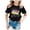 Black, variant on Cute Little Girls Tops School Season Back To School Season Printed Short Sleeve Plus Size Kids Clothing,Black,Size 3-4 Years