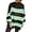 Coffee., variant on Womens Oversized Striped Sweater Mock Neck Chunky Knit Lantern Long Sleeve Fall Trendy Tunic Sweaters Top