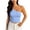 T04 Light Blue, variant on Black Tube Tops for Women One Shoulder Backless Cropped Tops Fashion Y2K Sleeveless Slim Fit Bandeau Tops S