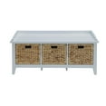 thumbnail image 1 of ACME Flavius Bench with Storage in White, 1 of 3