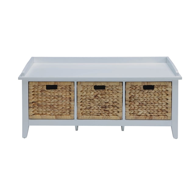 ACME Flavius Bench with Storage in White
