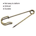 thumbnail image 4 of Uxcell 2.36 inch Large Metal Sewing Pins Safety Pins for Office Home Bronze Tone 15 Pack, 4 of 5