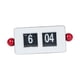 thumbnail image 3 of Reloj de mesa con tapa automática, adorno de escritorio, artesanía moderna, regalo de cumpleaños, número grande Rojo blanco, 3 of 9