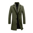 thumbnail image 2 of Tqcoqu Women's Coat Fall Winter Casual Single Breasted Overcoat Mid-Length Notched Lapel Coat, 2 of 9