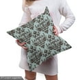 thumbnail image 4 of Ambesonne Damask Fabric by the Yard Upholstery, Damask Shapes Motif, 5 Yards, Teal Brown, 4 of 4