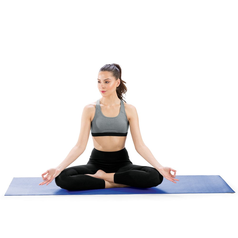 Bollinger 1/8-Inch No-Slip Yoga Mat, Blue