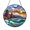Acrylic 3.5 Inch, variant on Coastal Cliff Stained Glass Suncatcher, Ocean View Window Hanging Art, Seaside Nature Inspired Decorative Glass Panel Ornament, Housewarming Gift