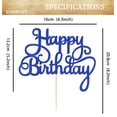 thumbnail image 3 of Decoración para tartas EONNCNT con purpurina azul real para cumpleaños, 3 of 6