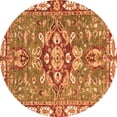 thumbnail image 1 of Ahgly Company Indoor Round Geometric Orange Traditional Area Rugs, 5' Round, 1 of 4