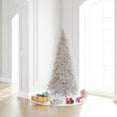 thumbnail image 4 of Vickerman 5.5' Silver Tinsel Fir Slim Artificial Christmas Tree, Warm White Dura-lit LED Lights, 4 of 4