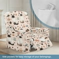 thumbnail image 3 of HELLHERO Siamese Donut Print Lazyboy Recliner Chair Covers for Reclining Chair 4 Piece Recliner Cover 1 Seat Extra Large Reclining Couch Slipcovers, Pink, 3 of 8