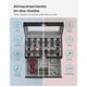 thumbnail image 3 of Caja de Relojes de 2 Niveles, Estuche para 12 Relojes, Tapa de Cristal, con Cerradura, Cuero Sintético Negro y Forro Gris, 3 of 7