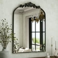 thumbnail image 7 of Easy4Home 26"x40" Arched Baroque Style Bathroom Mirror Vintage Decorative Wall Mirror, Black, 7 of 7