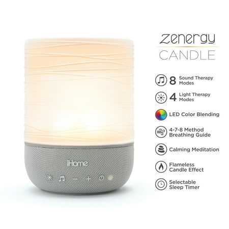 iHome Zenergy Meditative Light & Sound Machine/Therapy Candle