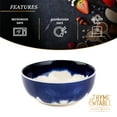 thumbnail image 4 of Thyme & Table Blue Drip Stoneware Cereal Round Bowl, 4 of 5
