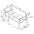 thumbnail image 3 of Dyer 1-shelf Rectangular Glass Top Coffee Table Black, 3 of 3