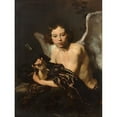 thumbnail image 2 of Johann Liss 15x18 Gold Ornate Wood Frame and Double Matted Museum Art Print Titled - Cupid (Amor) (C. 1630), 2 of 4