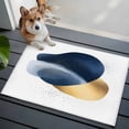 thumbnail image 3 of 2x3 Ft Entryway Area Rug, Navy Blue Yellow Art Kitchen Rug Runner Washable Floor Mat, Geometric Abstract Modern Art Non Slip Indoor Door Mat Throw Carpet for Bathroom Living Room Bedroom, 3 of 8
