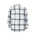 thumbnail image 6 of Huankd Men's Sherpa Lined Flannel Shirt Jacket Plaid Button Up Jacket Coat with Pocket White L, 6 of 6