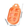 thumbnail image 3 of Bandeja de hielo de verano Snmubt, forma de oso, para cócteles, cilíndrica, para hacer hielo, hielera, bandeja de hielo de grado alimenticio para el hogar (naranja), 3 of 6