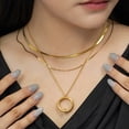 thumbnail image 5 of JeenMata Juego de 3 Collares con Colgante Modernizado de Tres Capas Múltiples para Mujer en Oro Amarillo, 5 of 5