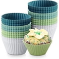 thumbnail image 1 of 24 PCS Reusable Silicone Baking Cups, Silicone Muffin Liners, Cupcake Liners Muffin Cups Moulds (Green), 1 of 7