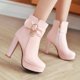 thumbnail image 3 of NECHOLOGY Botas Mujer Adulto Femenino Zapatos Botines para mujer Sexy Platform High Hell Girl Shoes Botines con tacones para mujeres Bottoms gruesos (Red, 8.50), 3 of 5