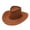 Brown, variant on Hats Adult Casual Solid Suture Summer Western Fashion Cowboy Sun Wide Brim Travel Sun Cap Hat