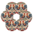 thumbnail image 6 of 6 Pcs Drink Coasters with Holder 3.94in Woven Coasters for Drinks Male and Female Chickens Coaster Set for Protection Table, 6 of 7