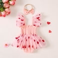 thumbnail image 4 of UAYOTSE Baby Girls Summer Denim Romper Clothes Dress Newborn Onesie Sunsuit 3 6 9 12 18 Months One-Piece Jumpsuits Outfits,Sizes 3-6 Months, 4 of 7