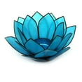 thumbnail image 1 of Bougeoir Chauffe-Plat Petit en Forme de Coquille de Lotus Bleu Turquoise, 1 of 1