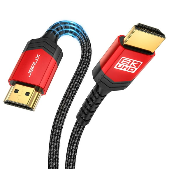 Cable HDMI corto JSAUX de 3.3 pies, 2 unidades, HDMI 2.1, 48 Gbps, 8K y 4K