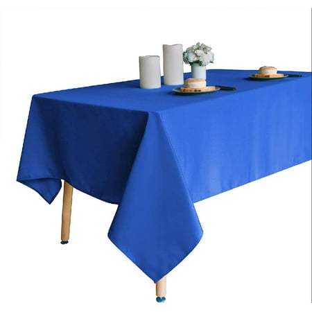 

210GSM Rectangle Table Cloth Water Resistance Microfiber Tablecloth Decorative Fabric Table Cover for Outdoor and Indoor Use (Royal Blue 60 x 102 Inch)