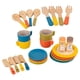 thumbnail image 5 of Platos de juguete de madera, tazas a juego de colores Montessori, platos de juego de simulación para niños, juego de cubiertos y platos para niños, 5 of 9