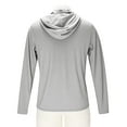 thumbnail image 3 of Men's UV Protection Sun Shirt Long Sleeve Hoodies With Face Covering Lightweight Breathable Top Summer Outdoor Fishing Hiking Beach Blouses, 3 of 5