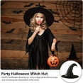 thumbnail image 4 of 1 sombrero de bruja con cuerno curvo para adultos, vestido de fiesta, sombrero de cuerno curvo de terciopelo dorado, sombrero de bruja elfo, 4 of 5
