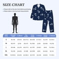 thumbnail image 4 of Junzan Nautical Themed Simple Anchors for Men's Long Sleeve Pajama Set,Button-Front 2Pjs for Men Long Sleeve Mens Sleepwear 2 Piece Sleepwear Loungewear Sets-Large, 4 of 7