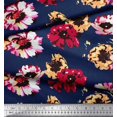 thumbnail image 2 of Soimoi Polyester Crepe Fabric Flower Artistic Print Fabric by The Yard 52 Inch Wide, 2 of 3