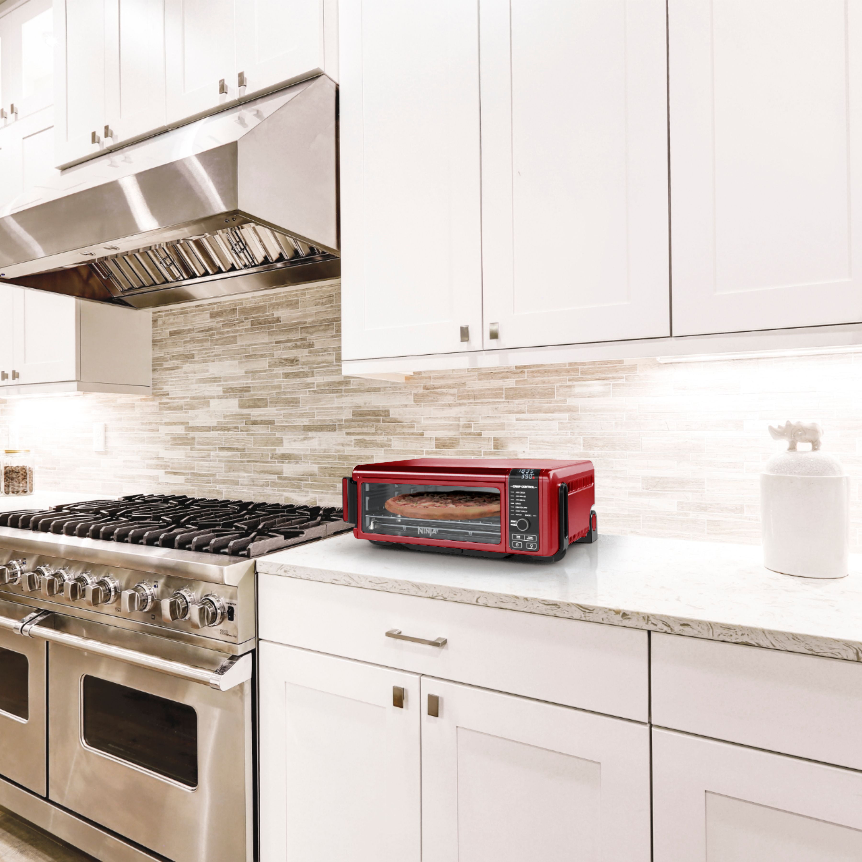Ninja SP101 Foodi 8-in-1 Digital Air Fry, Large Toaster Oven Keep Warm-RED