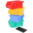 thumbnail image 1 of OULII 1Set Lightweight Plastic Storage Bins Nesting Shelf Boxes for Hardware and Accessories, 1 of 8