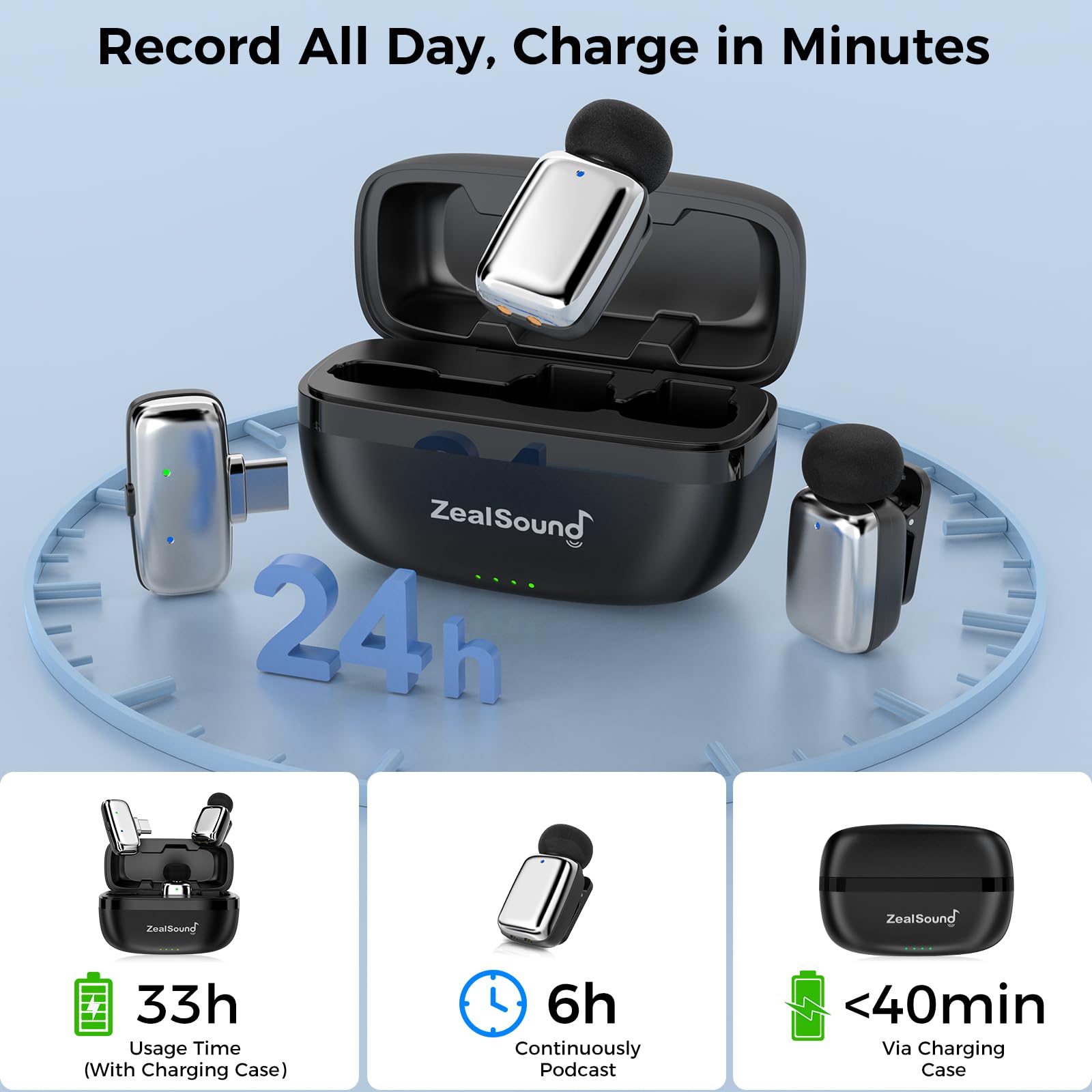 ZealSound Wireless Lavalier Microphone for Content Creators photo 5