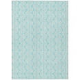 thumbnail image 2 of HomeRoots 601609 5 x 8 ft. Aqua & Beige Ogee Washable Indoor & Outdoor Rectangle Area Rug, 2 of 5