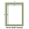 thumbnail image 2 of Palm Leaf Green Picture Frame Mat for 14x18 Frames - Fits 12x16 Photos - 10 Mats, 2 of 7