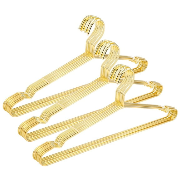Jetdio 177 Strong Metal Wire Clothes Hangers Coat Standard Suit Hangers Ideal For Everyday Use 30 Pack Gold