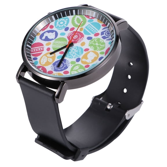 MLINS Fashion Quartz Wrist Watch Easter Egg Pattern Casual Watch for Men Women