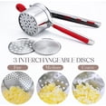 thumbnail image 2 of Bellemain Large Potato Ricer Stainless Steel Potato Masher for Mashed Potatoes, 15 oz Capacity Red, 2 of 6