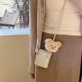 thumbnail image 6 of for Galaxy Z Flip 6 Cute Fuzzy Bear Crossbody Lanyard Phone Case, Elegant Woman Protective Kawaii Bear Design Slim Shockproof Cover Phone Cases (White,Flip 6), 6 of 9