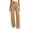 Khaki, variant on Womens Suit Pants Button Waist Straight Leg Work Pants Drape Trousers Office Business Clothes with Pockets